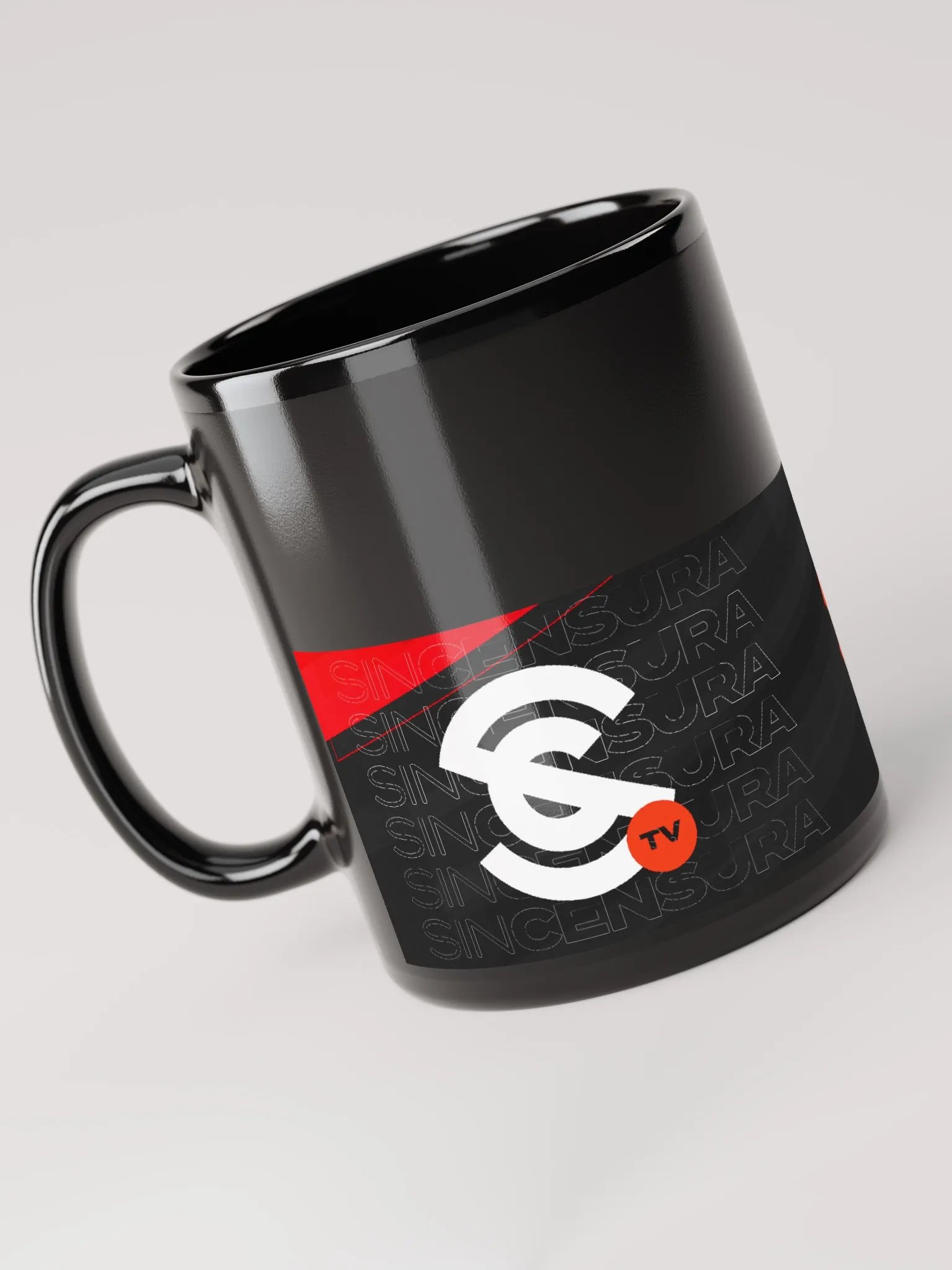 Taza glossy Sin Censura. Negro product image (3)