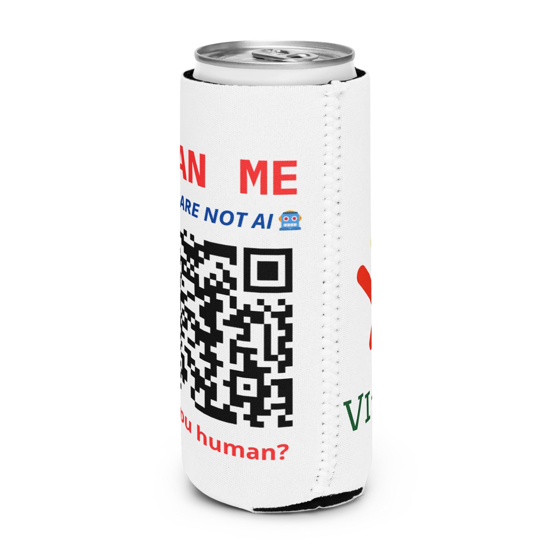 AI inspired Can Cooler with QR Code Reward. product image (2)