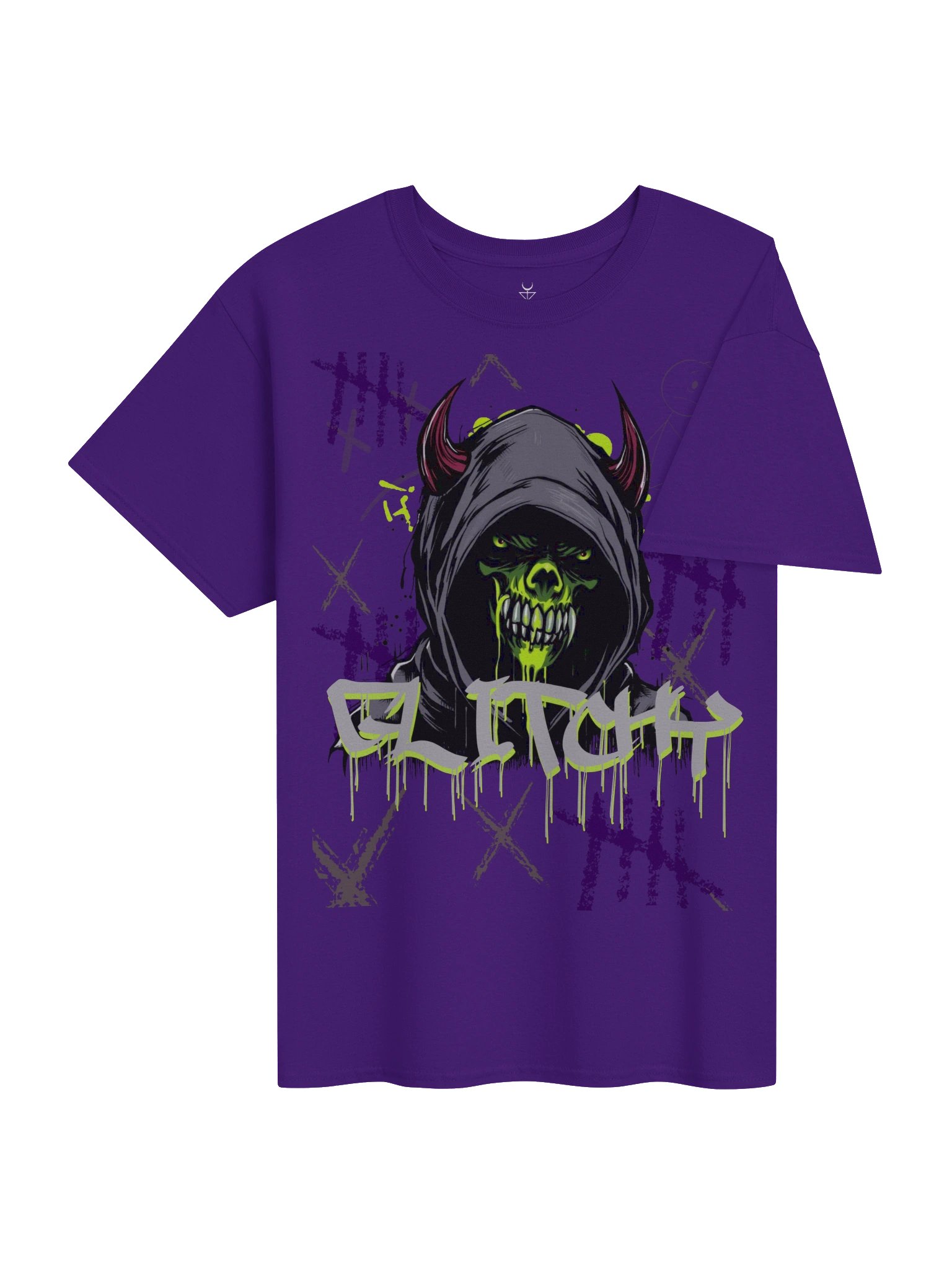 Neon Hooded Skull Graffiti Tee product image (4)
