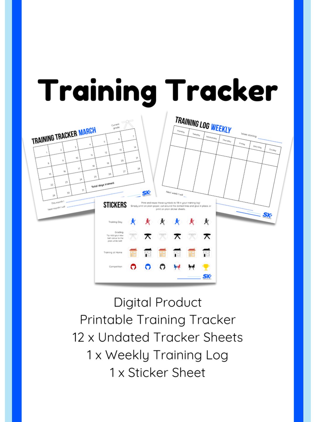 Training Tracker Printable Pack product image (1)