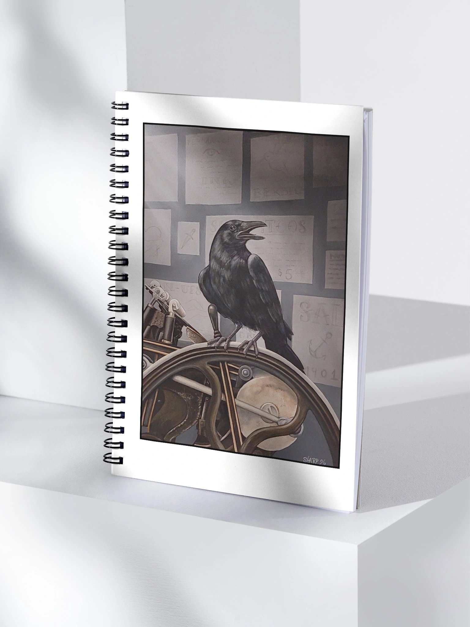 Raven's Letterpress Spiral Notebook product image (4)