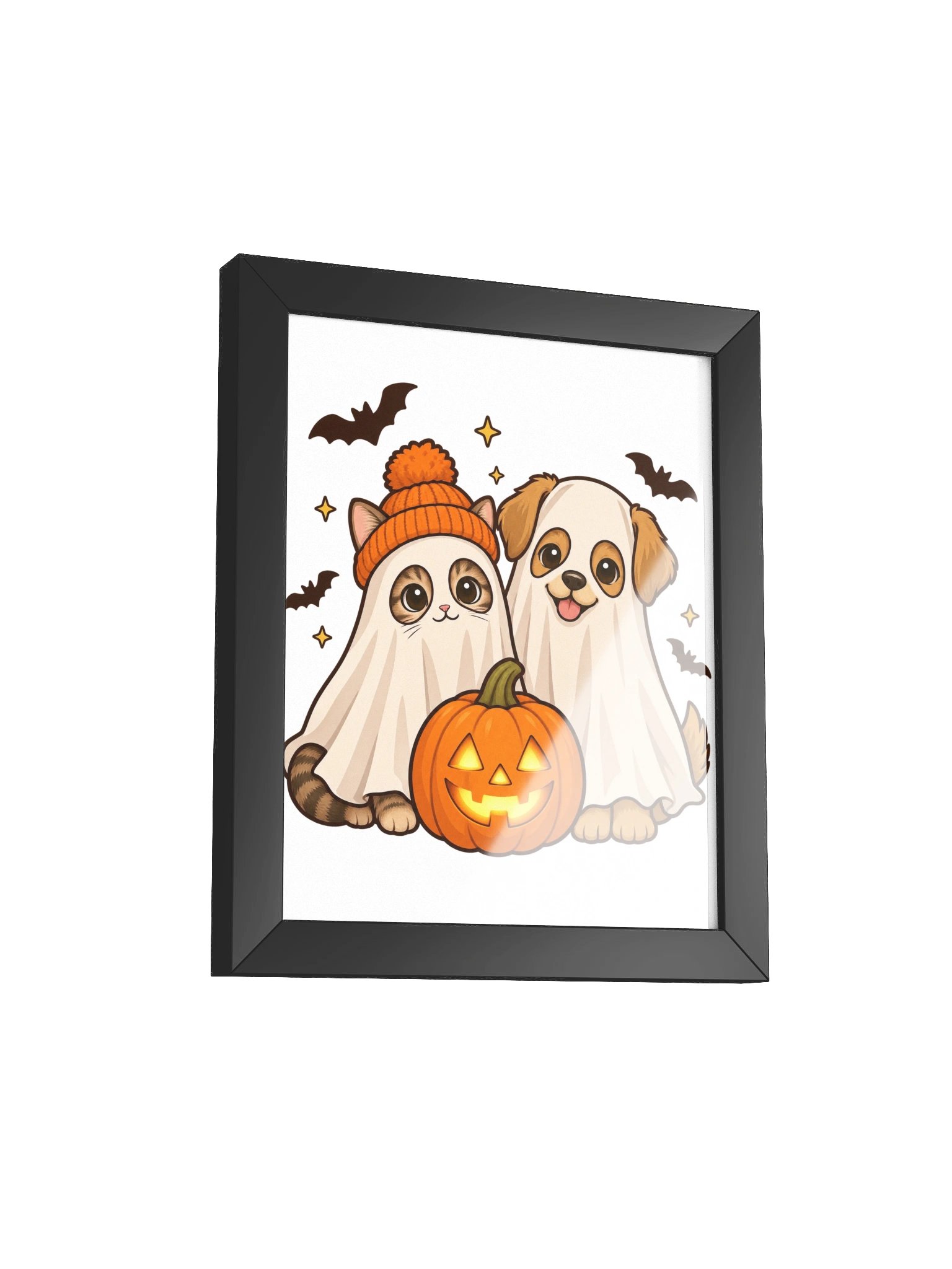 Ghostly Paws Halloween Framed Poster product image (9)