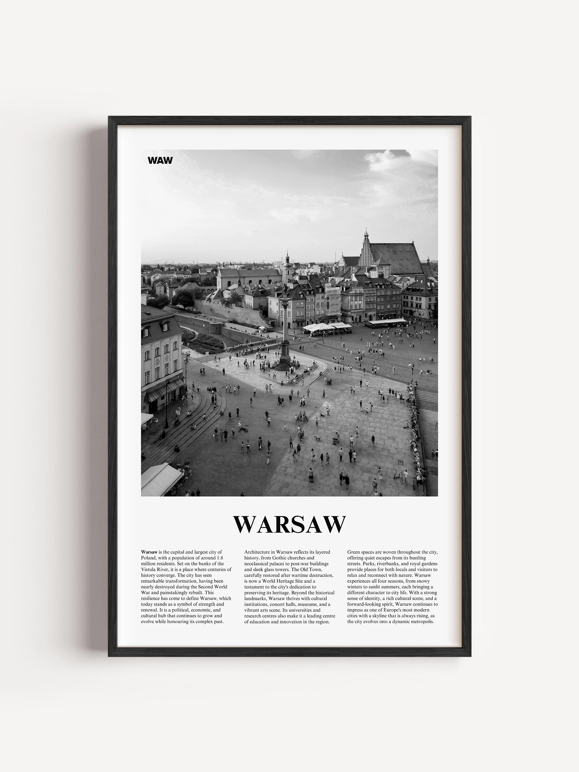 Warsaw 02 Newspaper Poster | Framed product image (1)