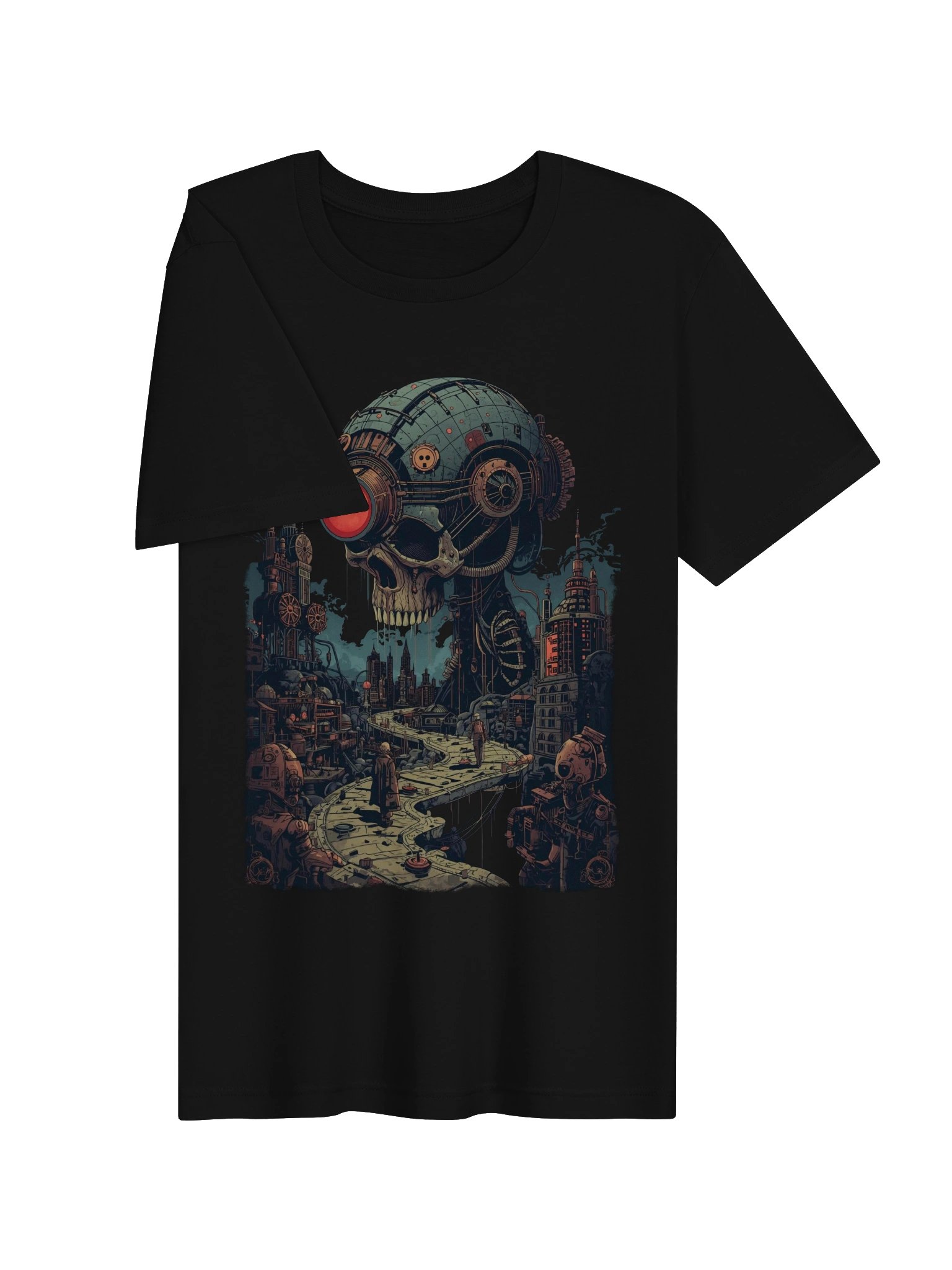 Cyberpunk Skull City Lightweight T-Shirt product image (7)