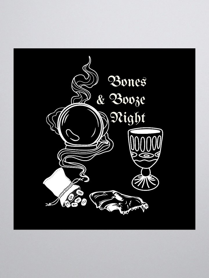 Bones & Booze Night Sticker product image (1)