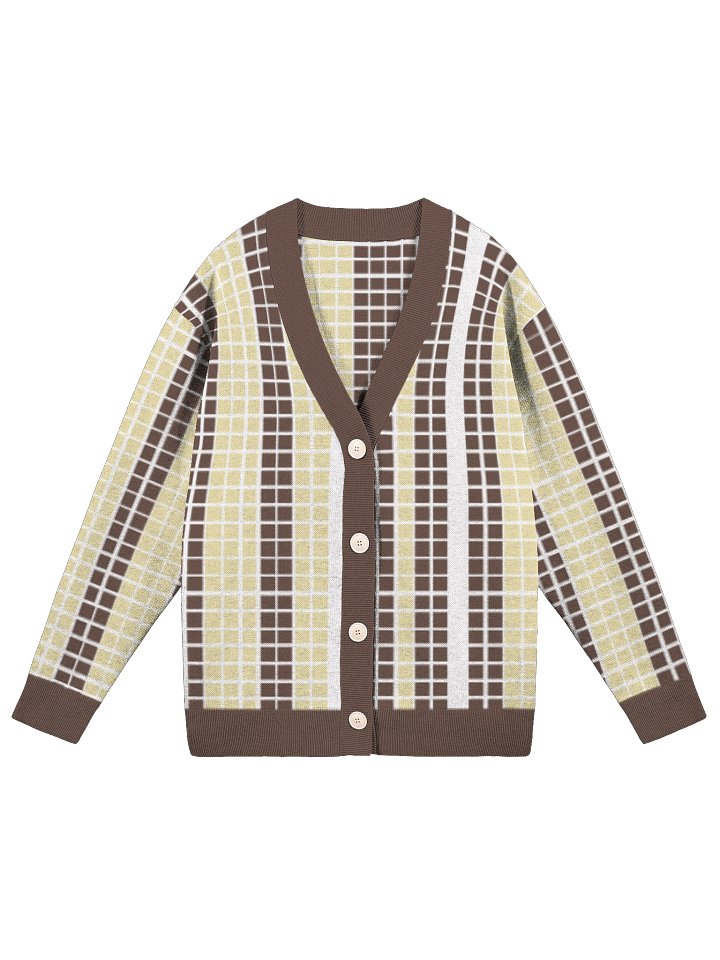 Checkered Fusion Knit Cardigan product image (2)