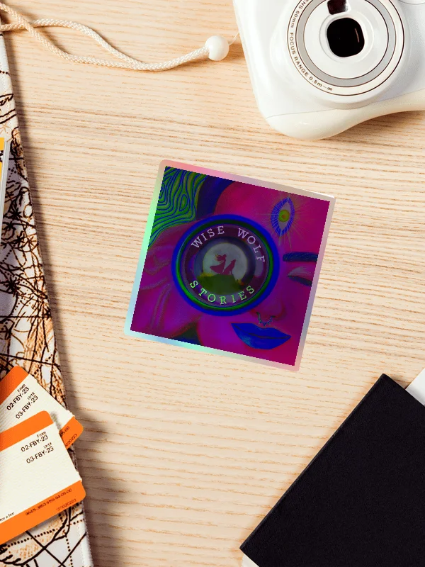 Wise Wolf Wellness Podcast Holographic Sticker Sheet product image (4)