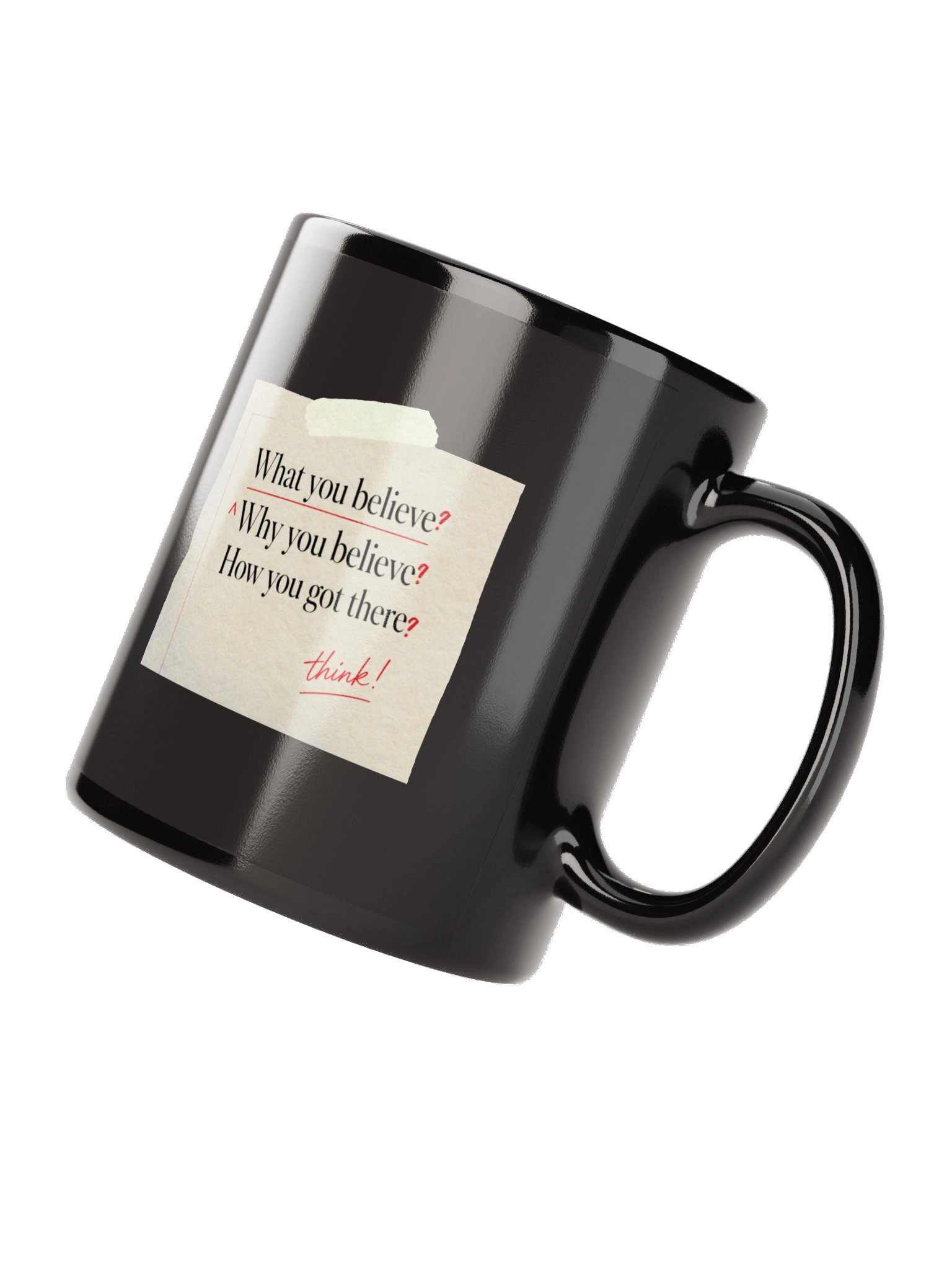 What Why How Black Glossy Mug product image (4)
