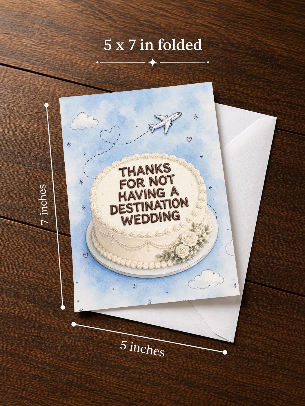 Funny WEDDING DAY CARD: Thanks For Not Having A Destination Wedding product image (3)