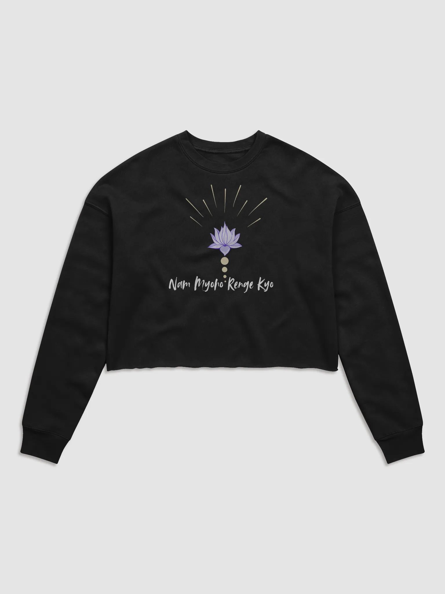 AS Colour Women's Premium Crop Top - Nam-Myoho-Renge-Kyo with Lotus Flower Print product image (1)