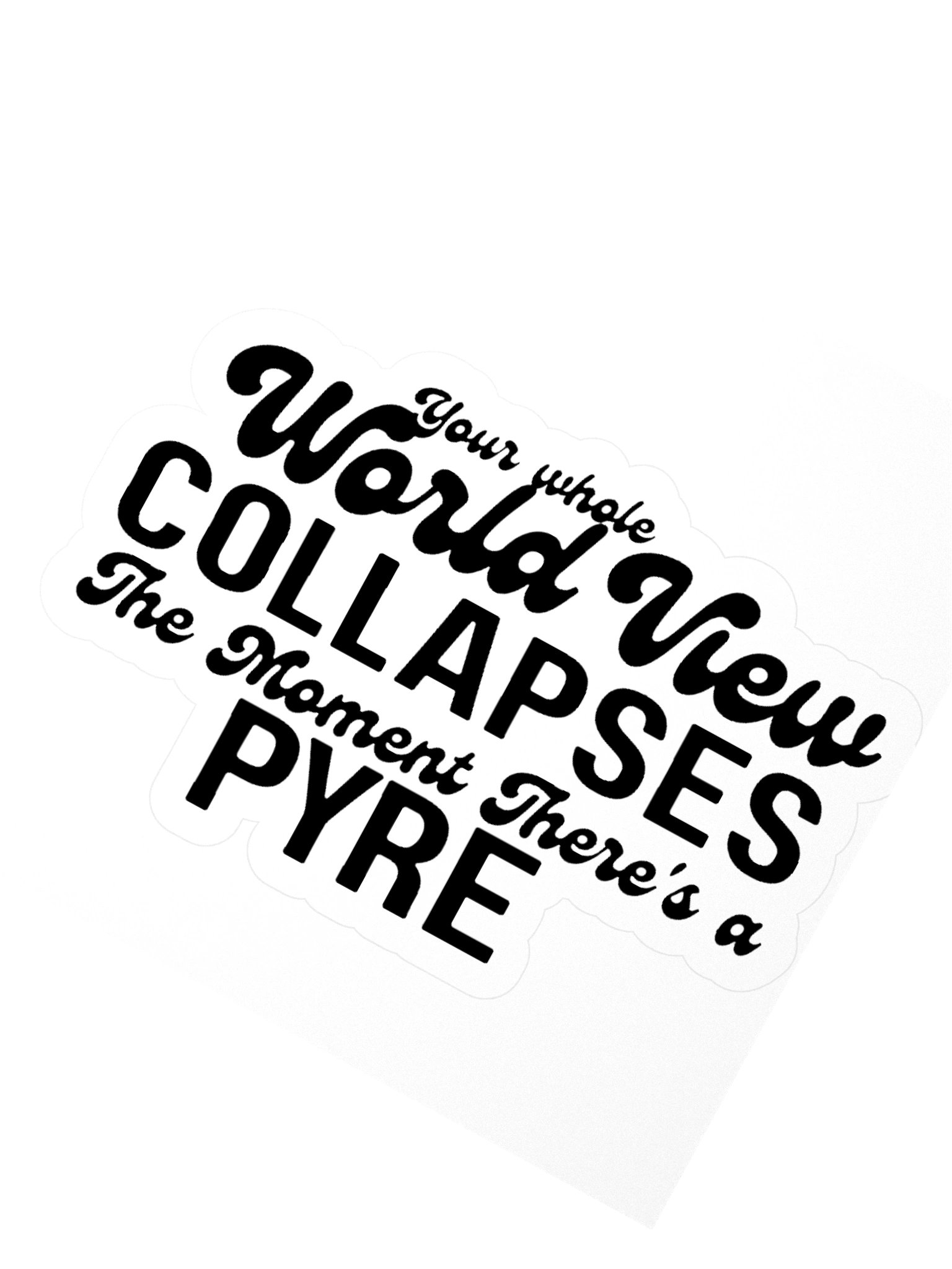 Whole world view set on fire | Kiss Cut Stickers by Allcolor product image (2)