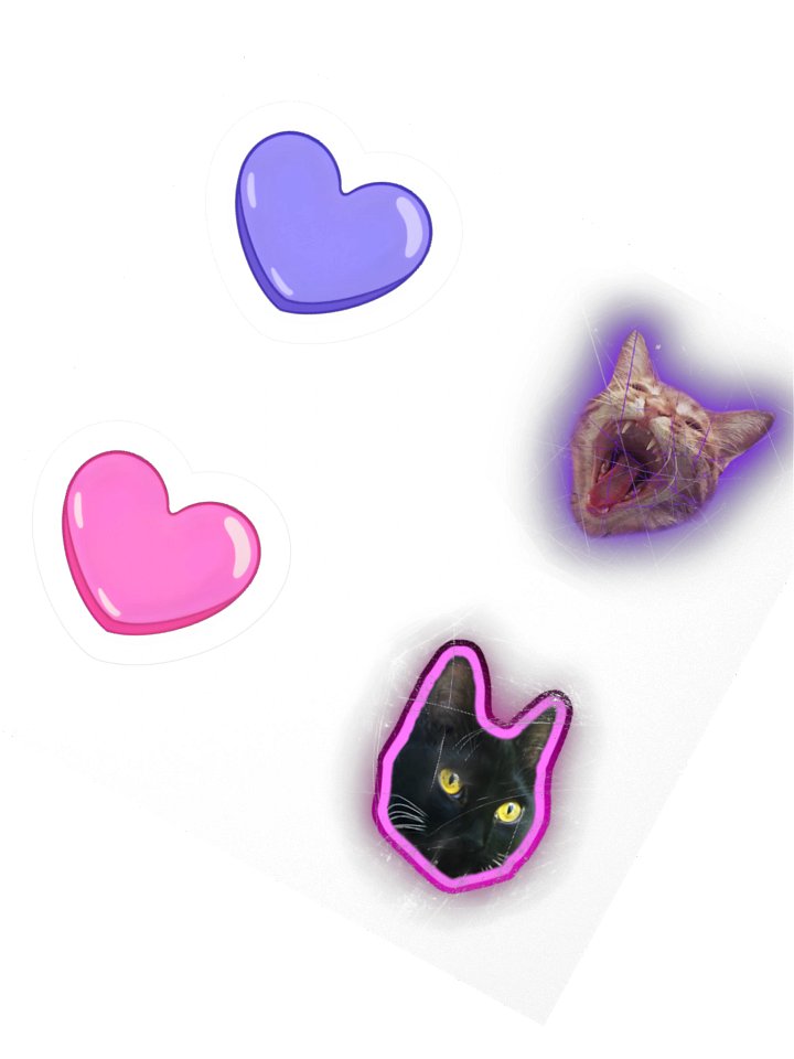 Astro and Lucipurrrrr Kiss Cut Sticker Set product image (3)