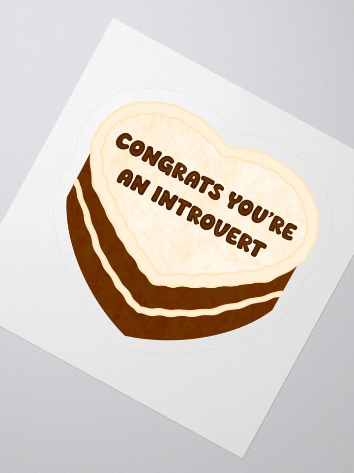 Introvert Cake Sticker product image (2)