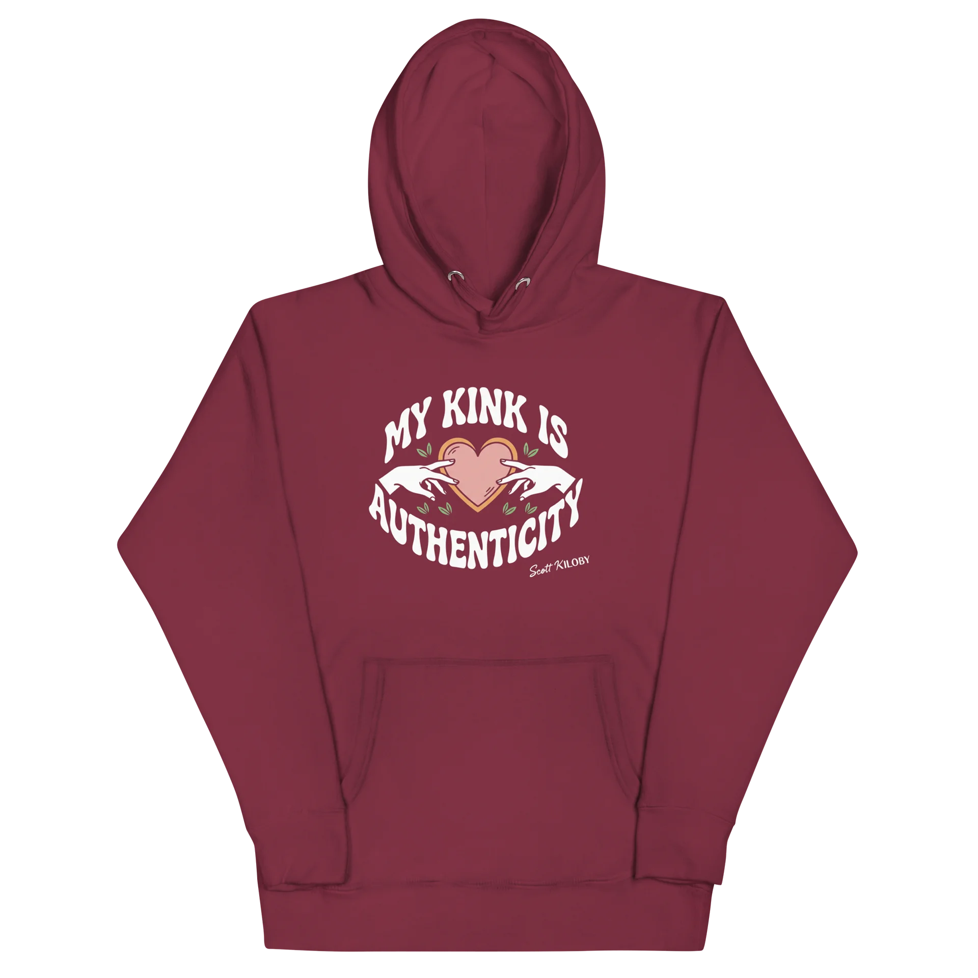 “My Kink Is Authenticity” Maroon Unisex Hoodie product image (2)