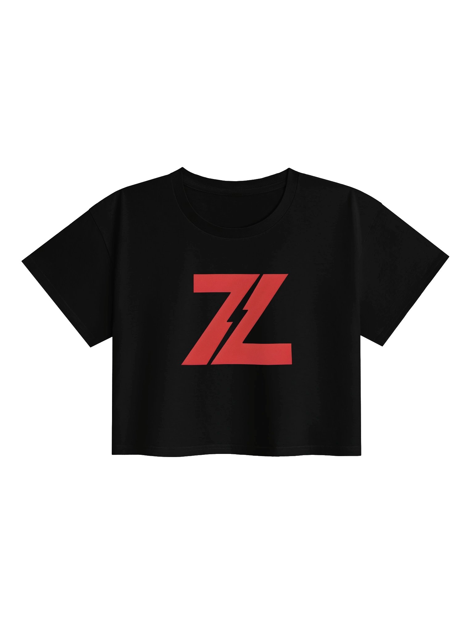 ZING Women's Graphic Crop Top – Red & Black Athletic Workout Shirt product image (1)