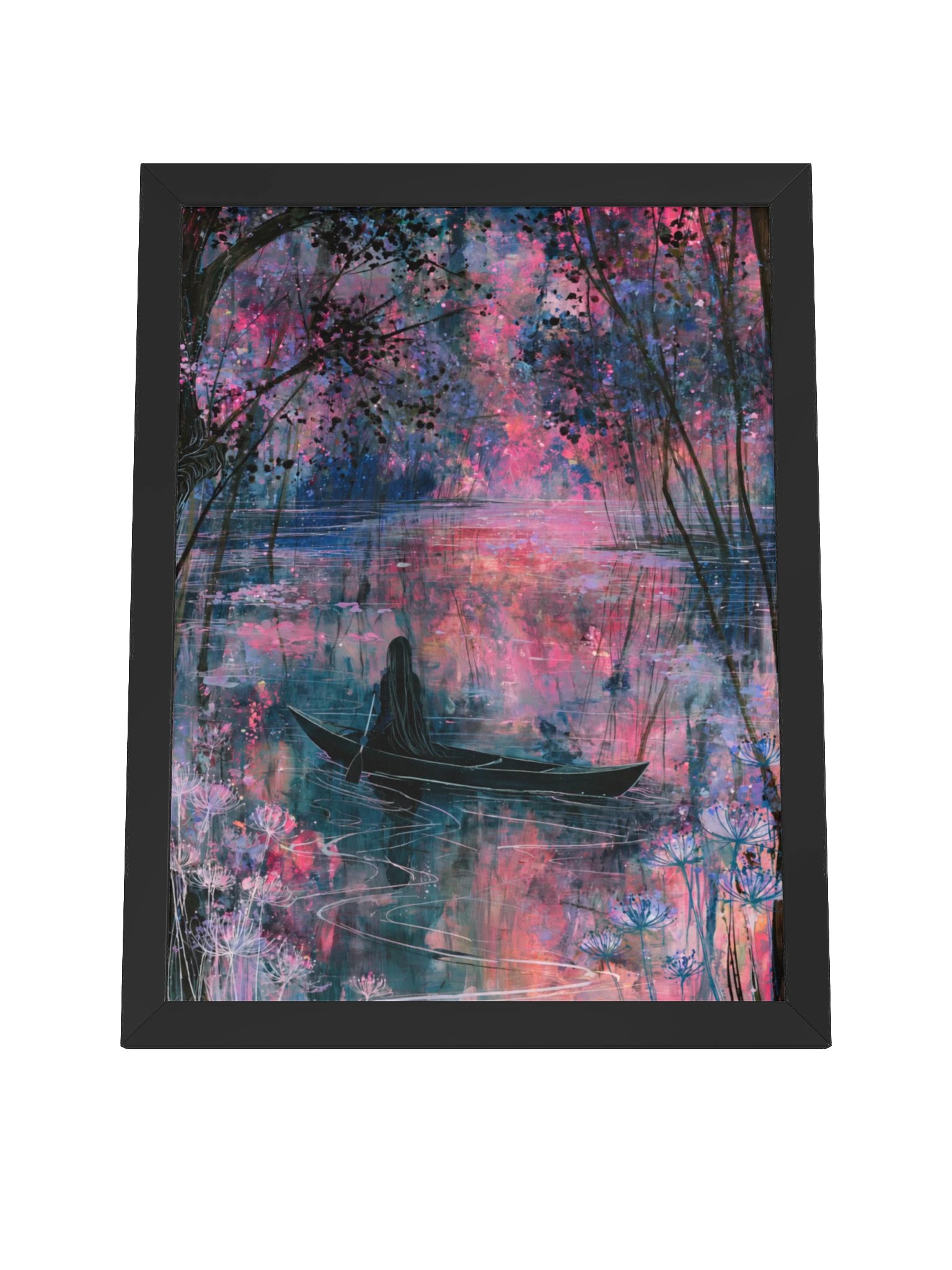 Moonlit Boat Framed Art Print — The Silent Boat product image (8)