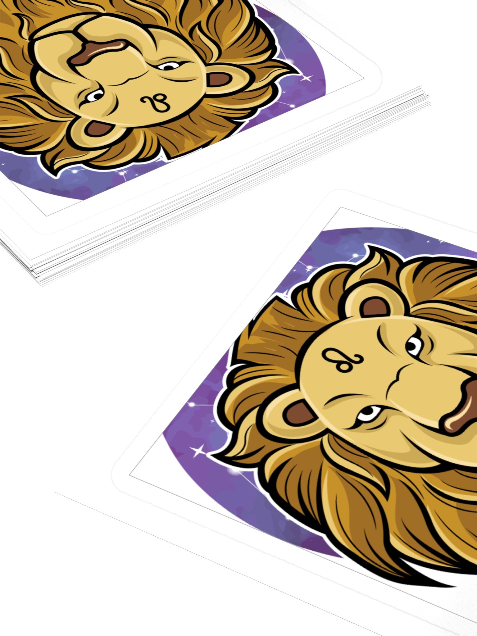 Leo Zodiac Sticker — Majestic Cosmic Lion Face Design product image (4)