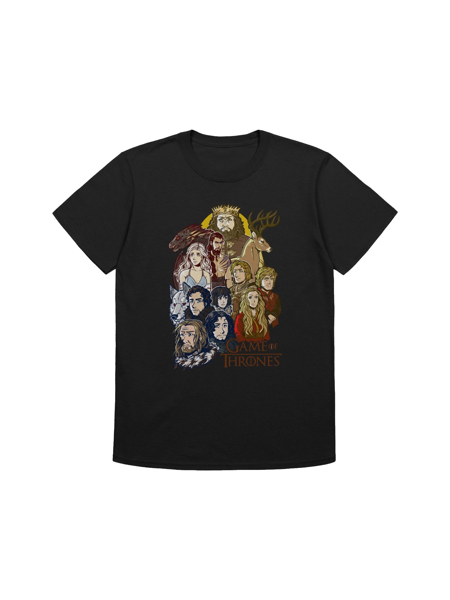 Game Of Thrones T-Shirt – Epic Dragon & Wolf Saga Shirt | Medieval Fantasy Fan Art Tee product image (1)