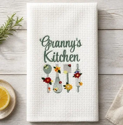 Embroidered Granny's Kitchen Towel \ Mother's Day Gift product image (1)