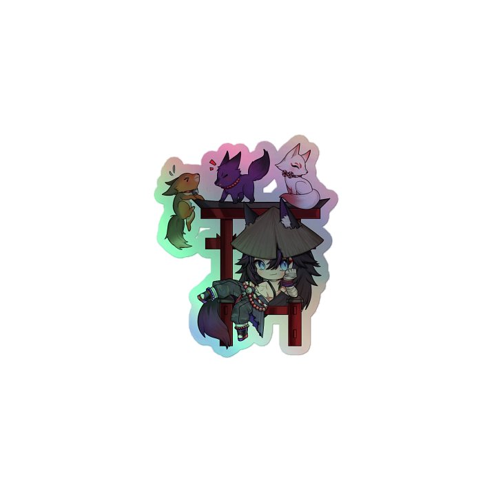 Fox Squad Holographic Sticker product image (1)