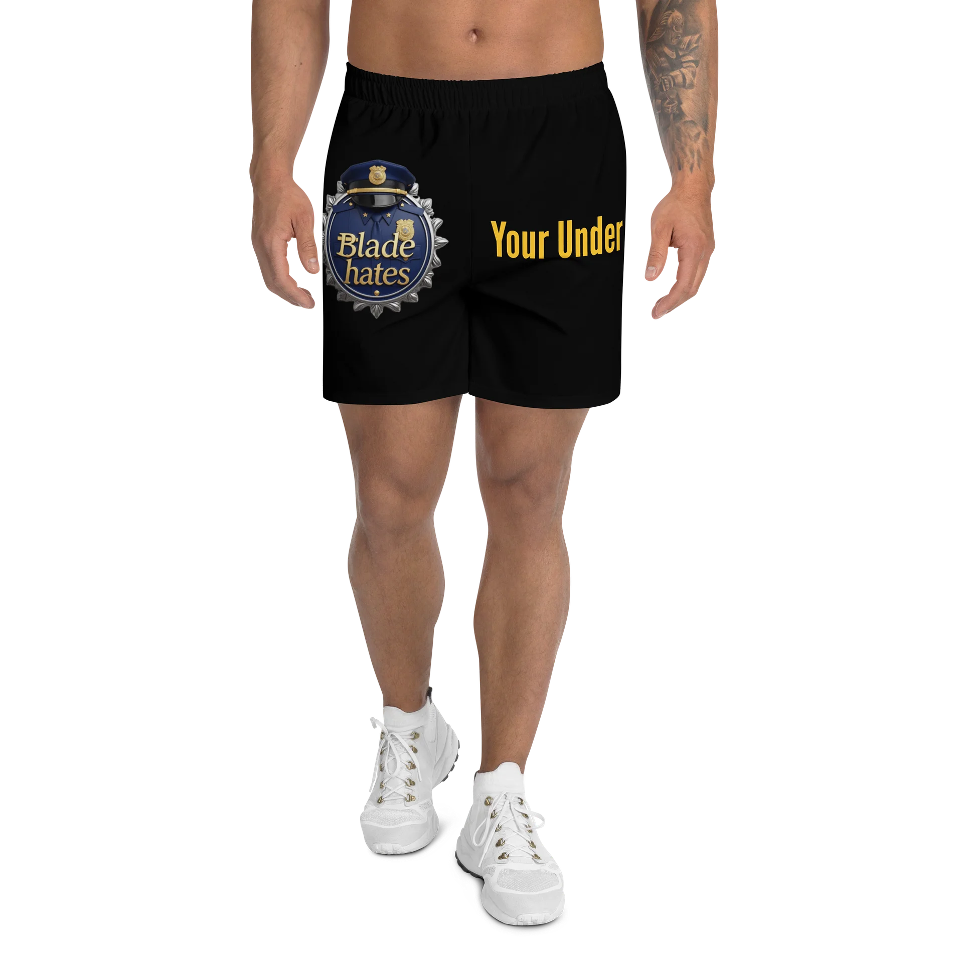 Blade Hates All-Over Print Athletic Long Shorts product image (1)