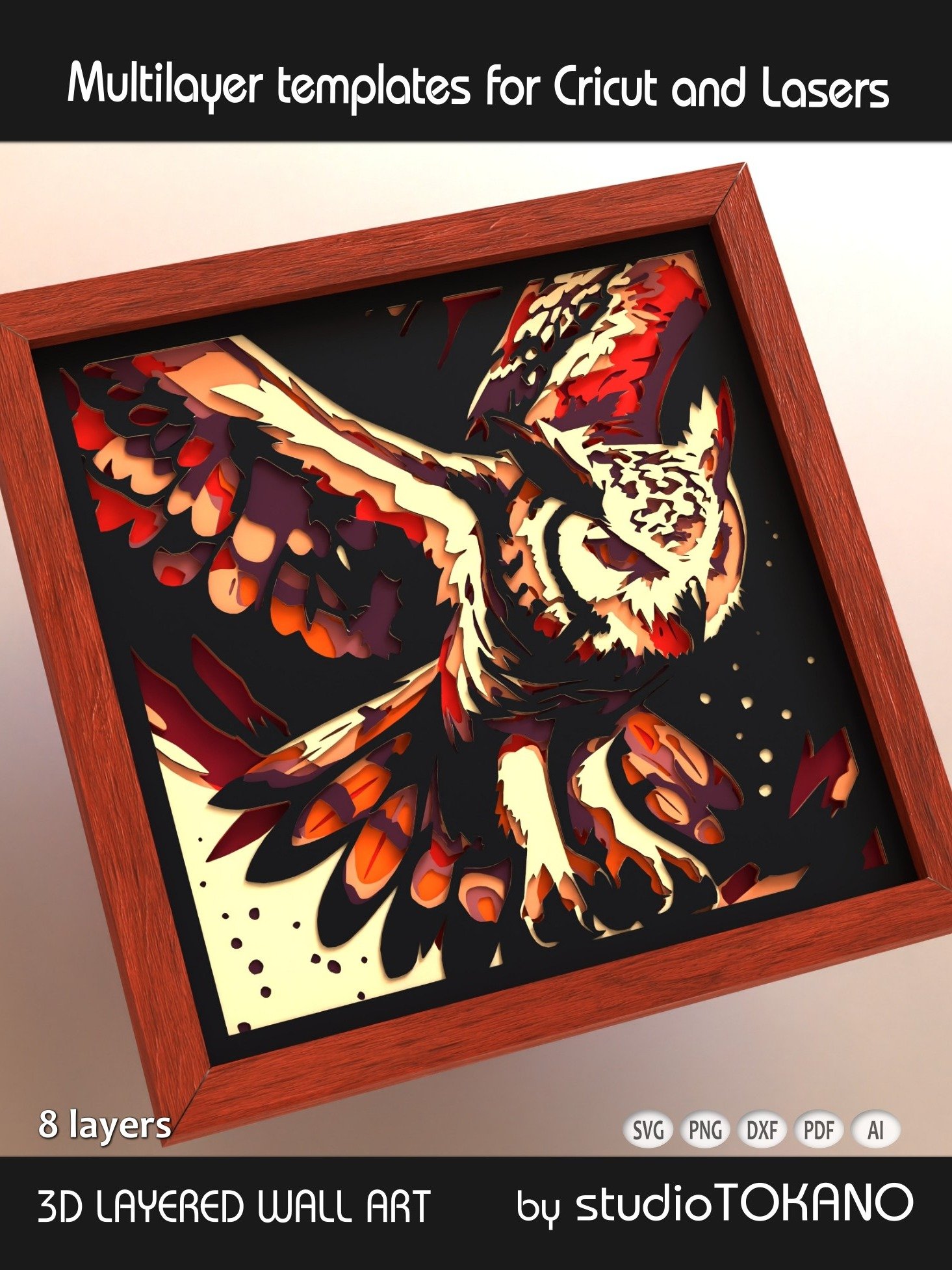 Owl Multi layered Shadowbox product image (7)