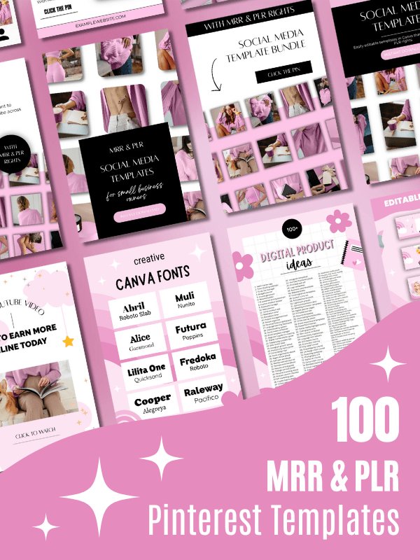 MRR/PLR Pinterest Templates for Digitals product image (1)