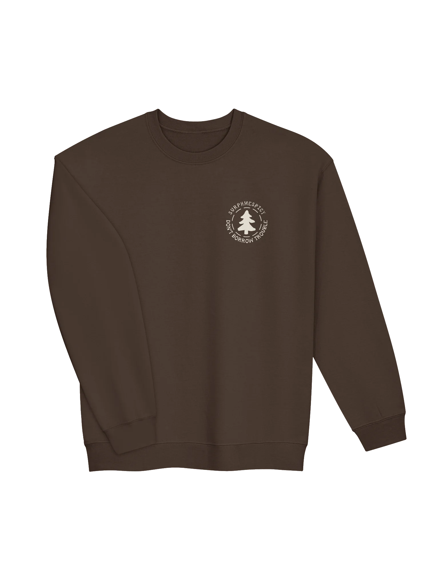 Don't Borrow Trouble White Graphic Sweatshirt product image (3)