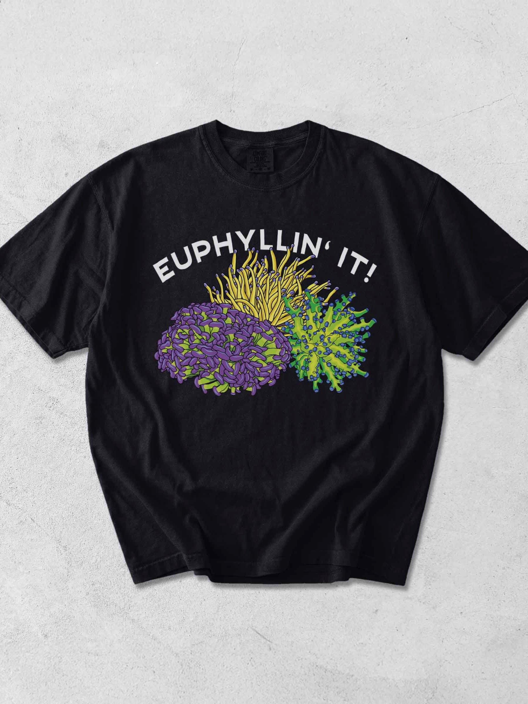 Euphyllin' It! Torch, Hammer, and Frogspawn Corals T-Shirt for Reef Aquarium Lovers product image (1)