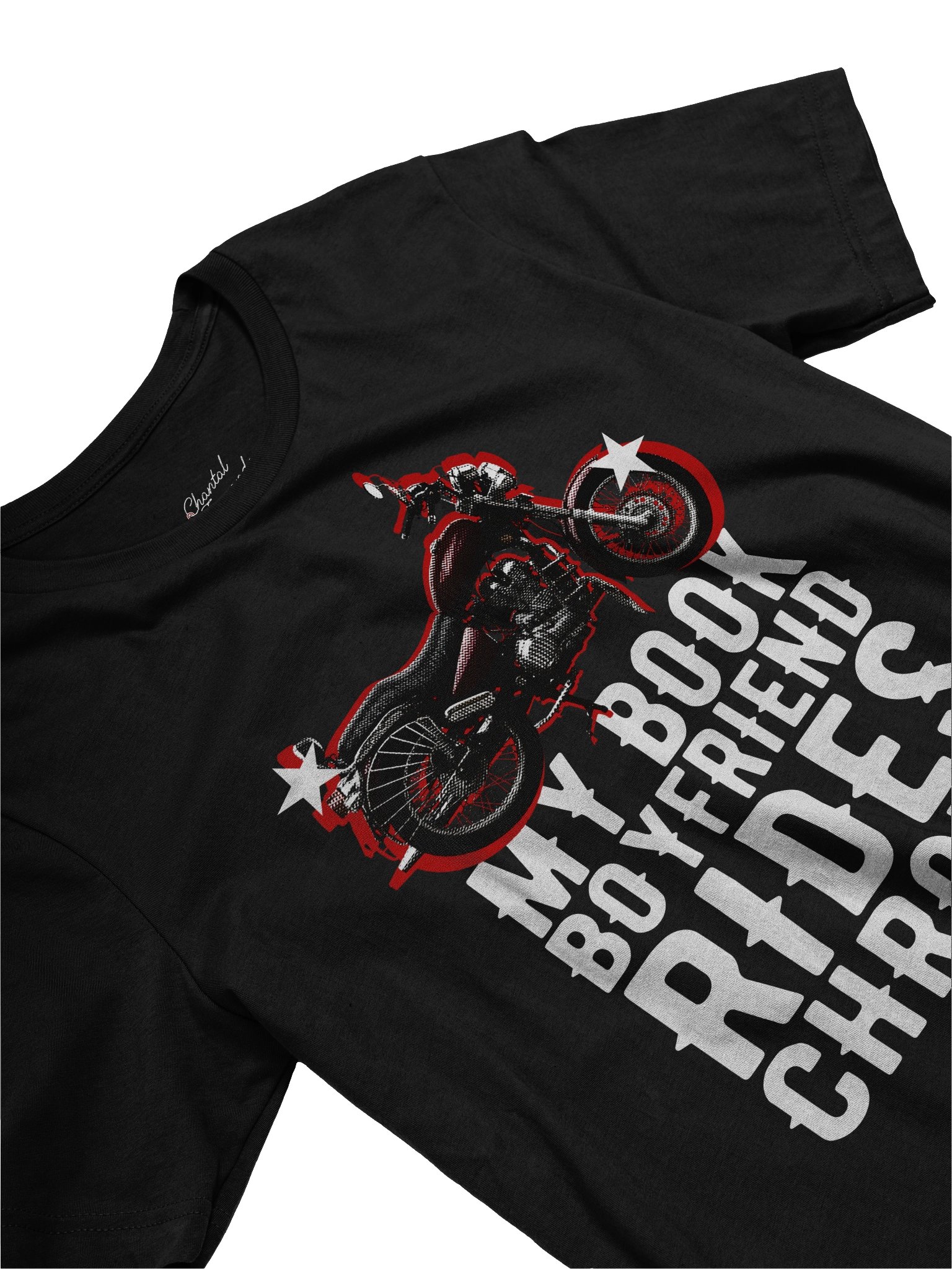 My Book Boyfriend Rides Chrome Tee product image (2)