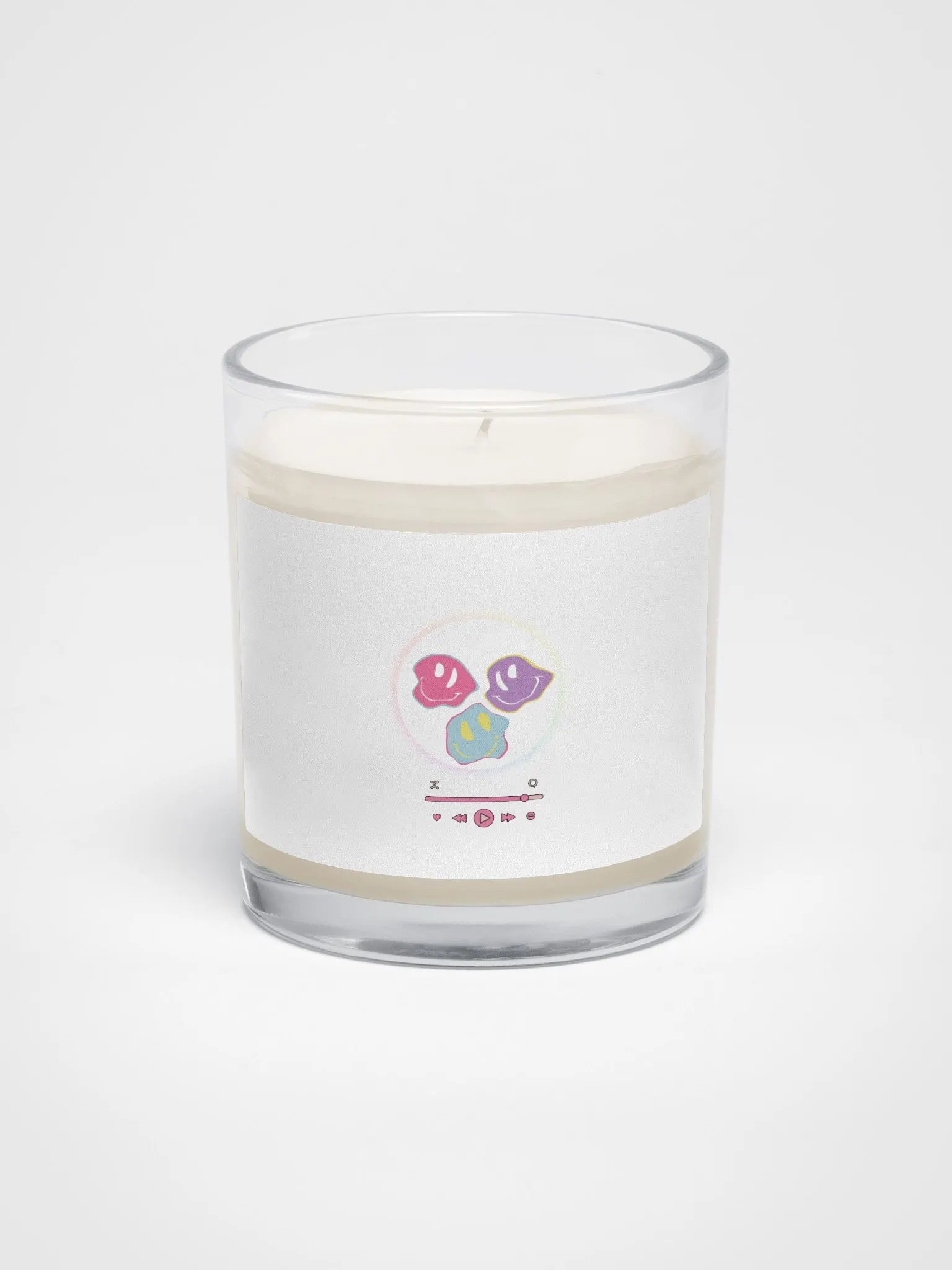 Sensory Serenity: Pastel Smiley Soy Candle product image (1)