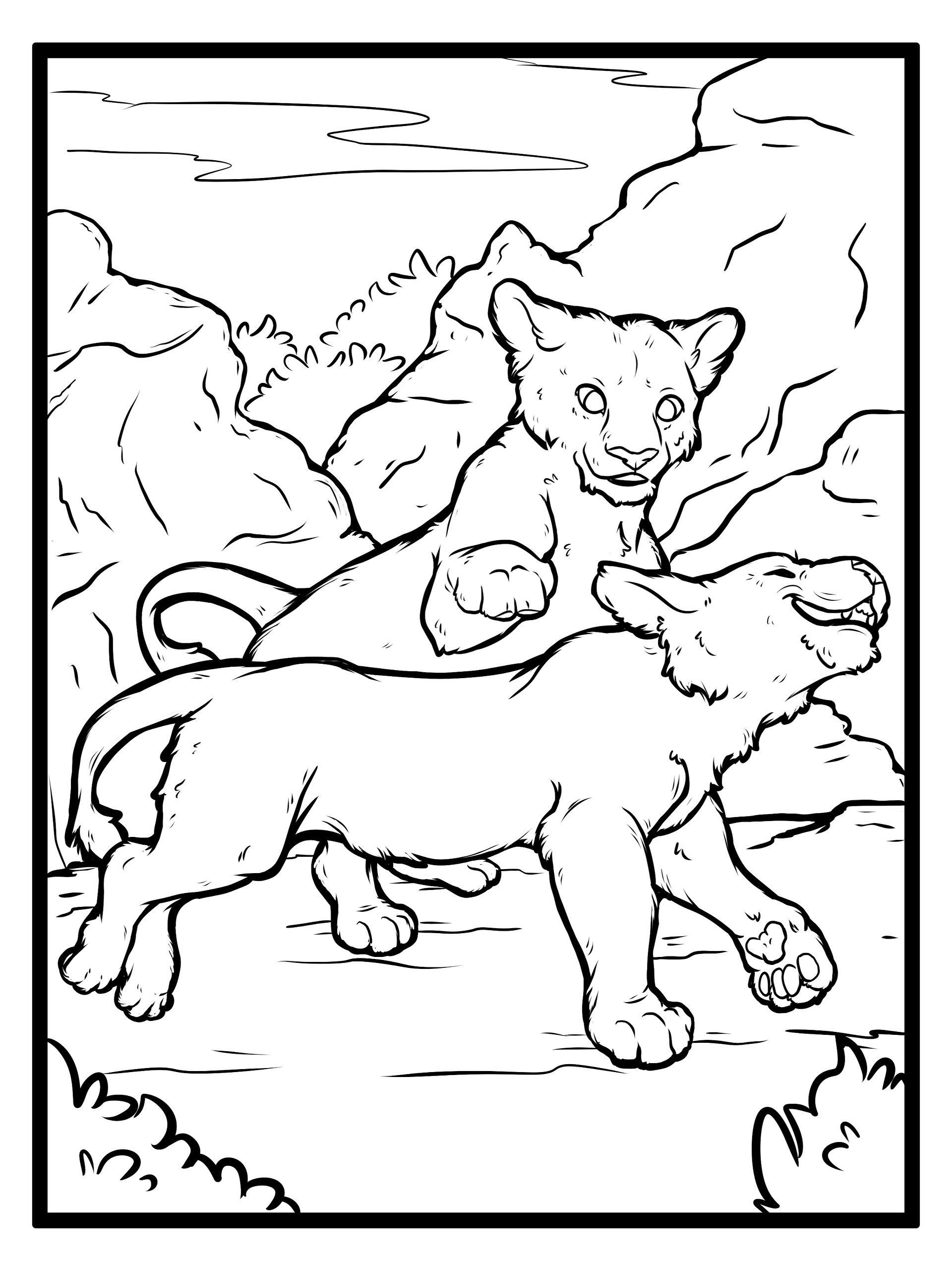 African Lion Collection - Coloring Pages product image (6)