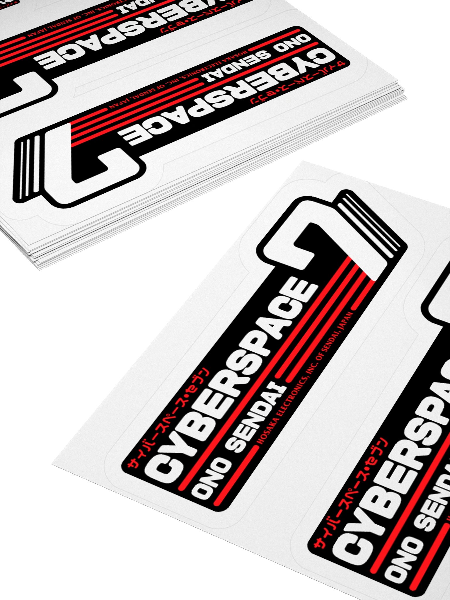 Hosaka Ono-Sendai Cyberspace 7 Stickers (horizontal/black) product image (4)