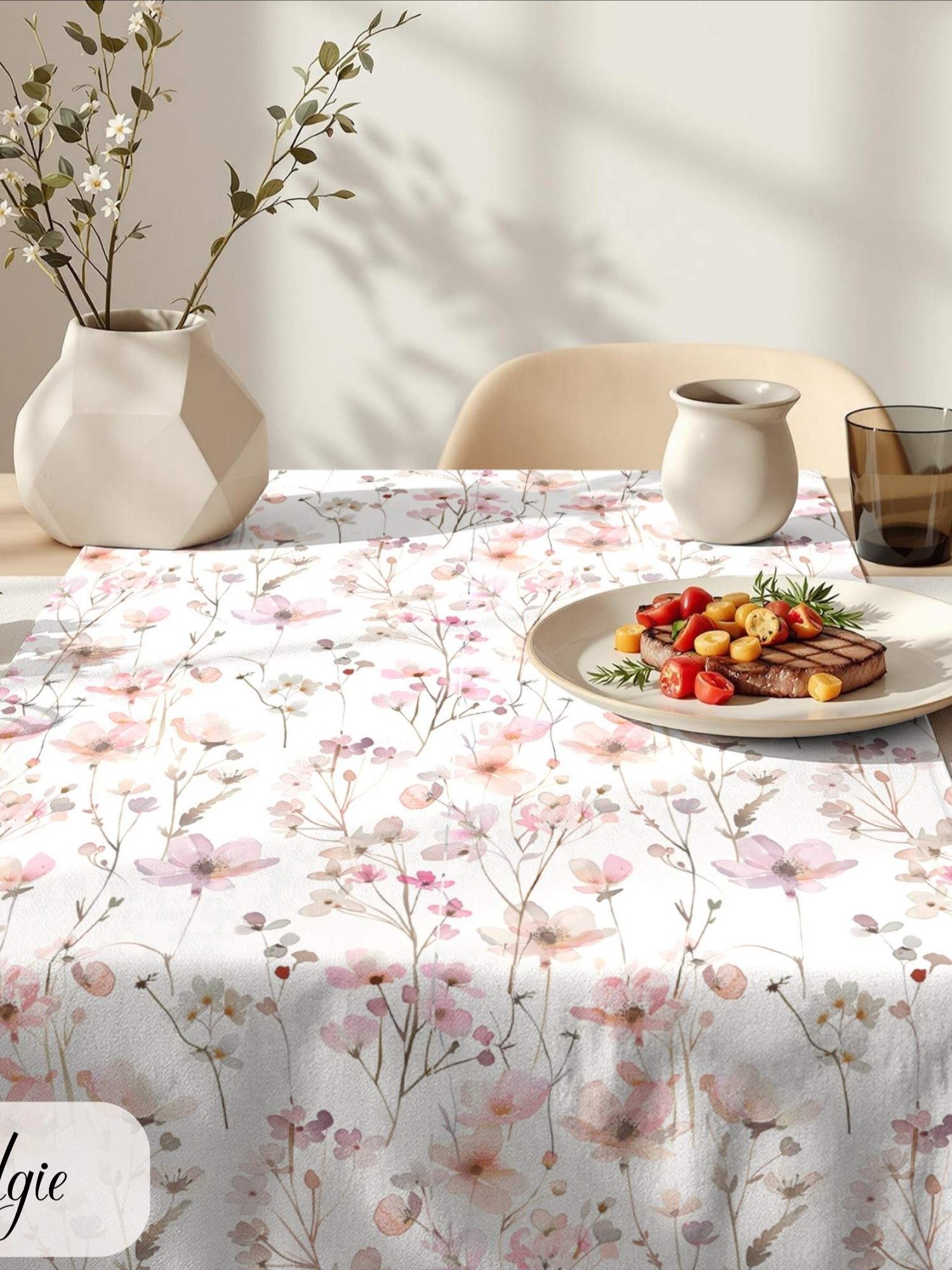 Pink Watercolor Wildflower Seamless Pattern product image (3)