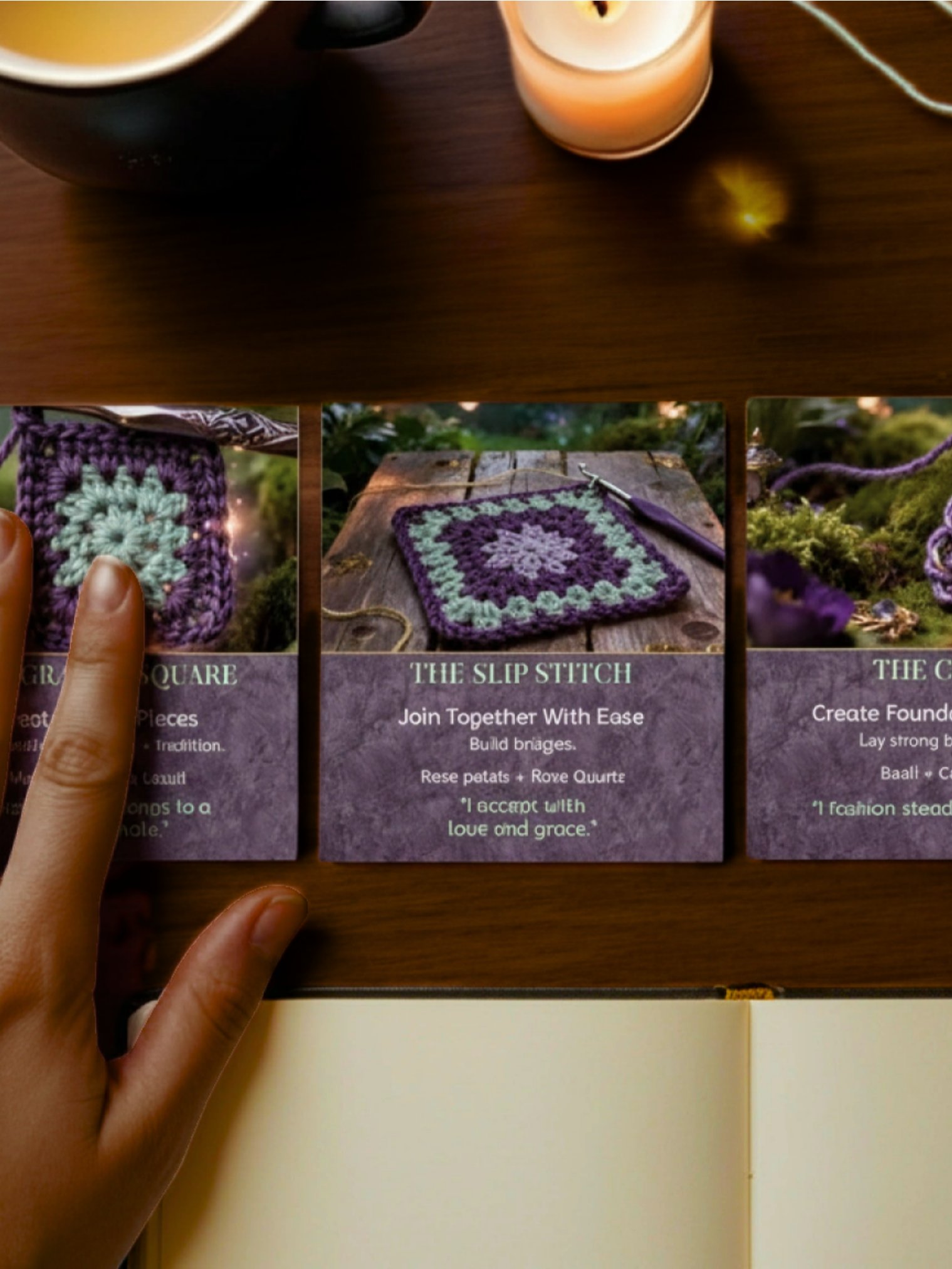 Crochet Oracle Deck Printable | Fiber Artist Oracle Cards Digital Download product image (6)