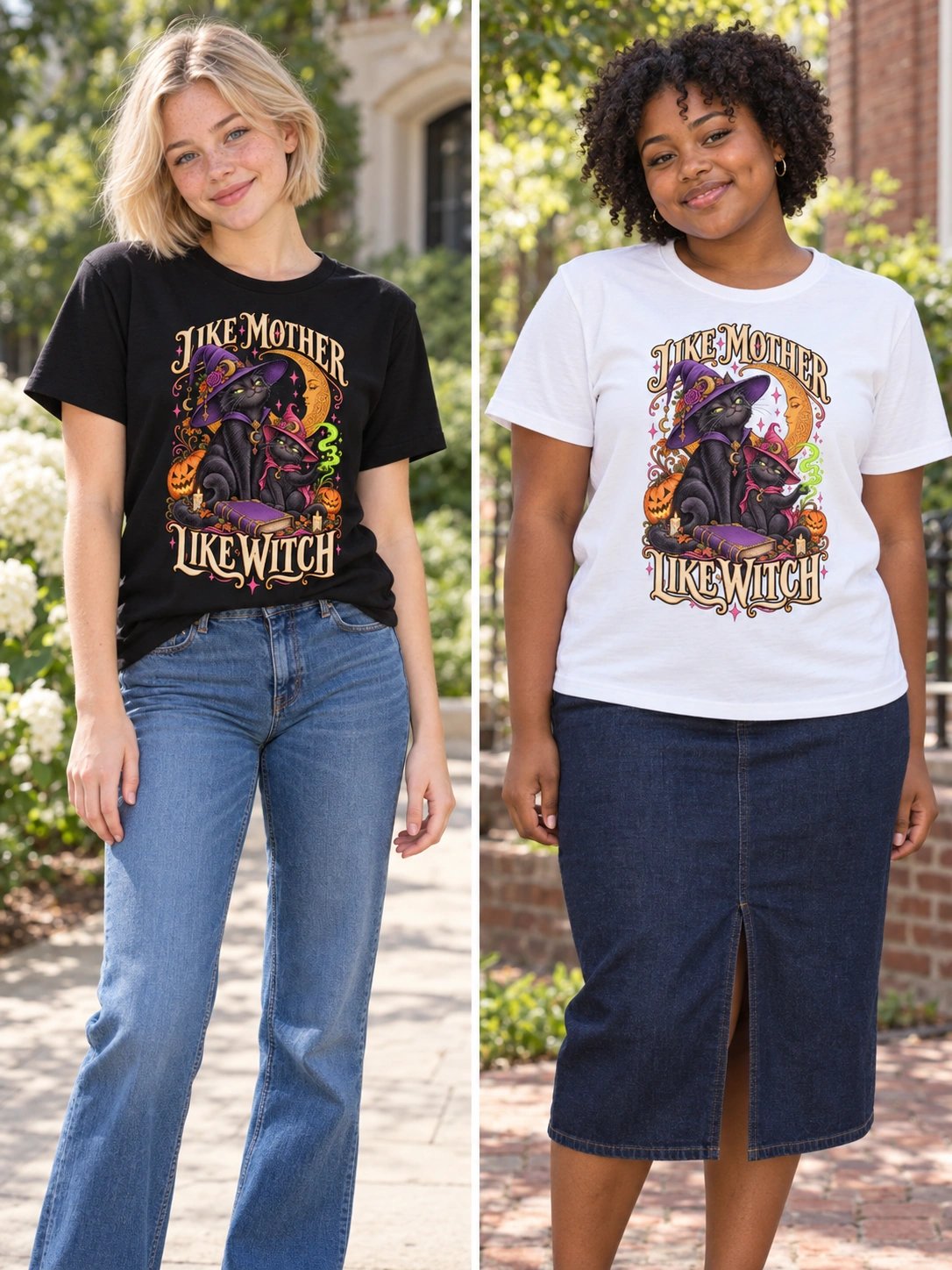 Mother Daughter Halloween T-Shirt – Like Mother, Like Witch product image (4)