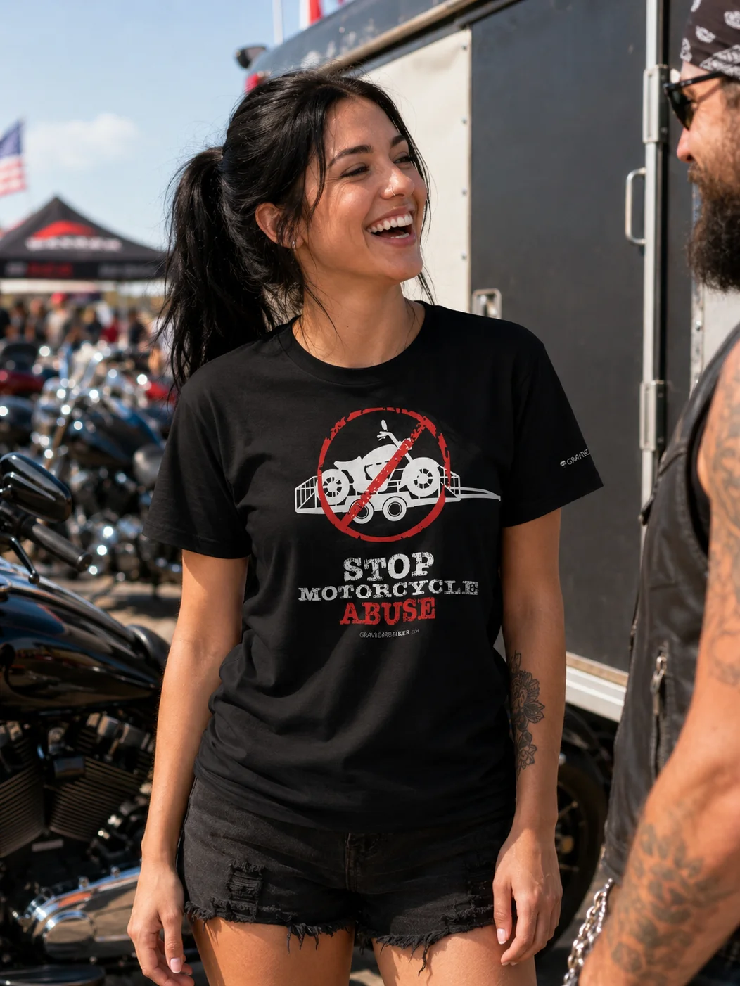 Stop Motorcycle Abuse Tee product image (1)