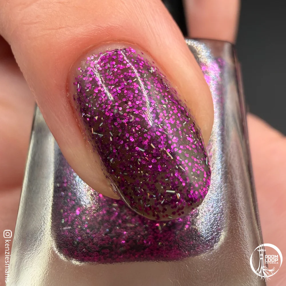 THE INTRUDER - Bruised Fuchsia Glitter Nail Polish product image (6)