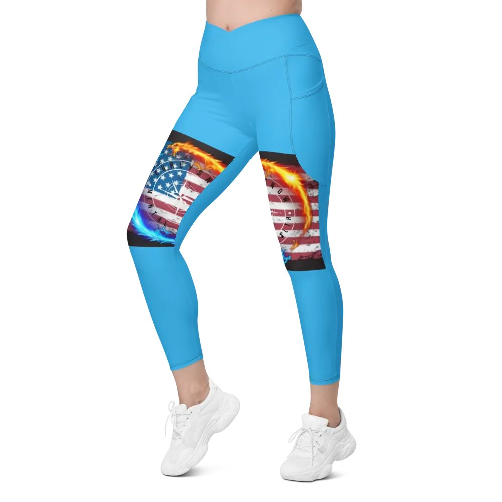 Leggings w pockets deep sky blue product image (5)