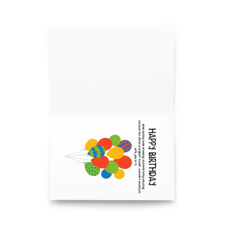 Happy Birthday (Donuts) Birthday Card 5" x 7" product image (3)
