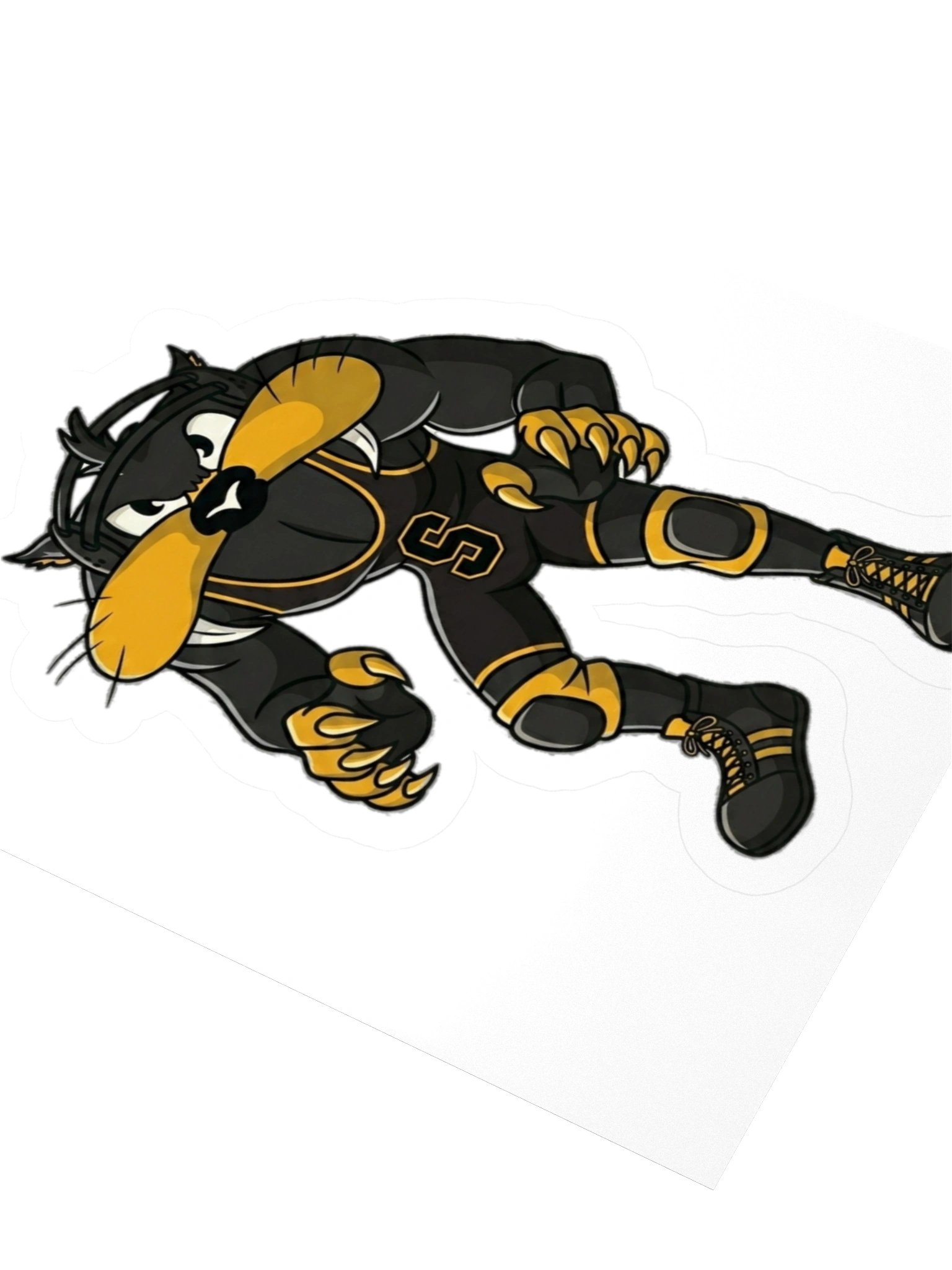 Saguaro Sabercats Wrestling Mascot Kiss Cut Sticker product image (3)