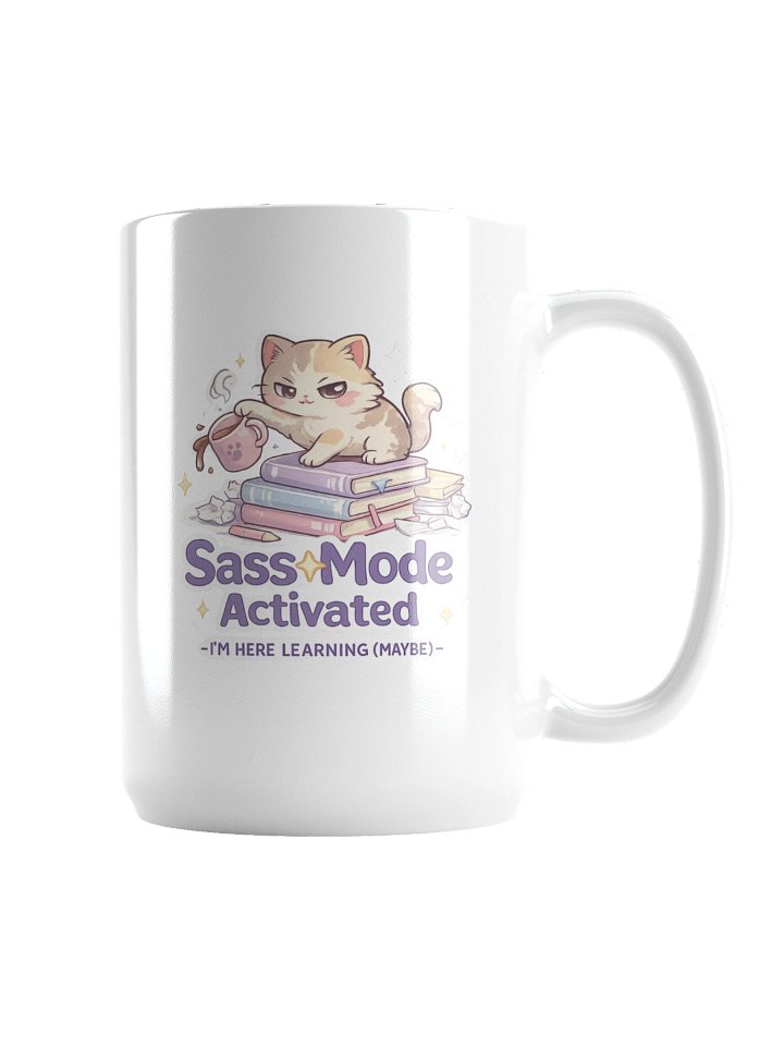 Sass Mode Activated Mug 🐱✨☕📚 product image (2)