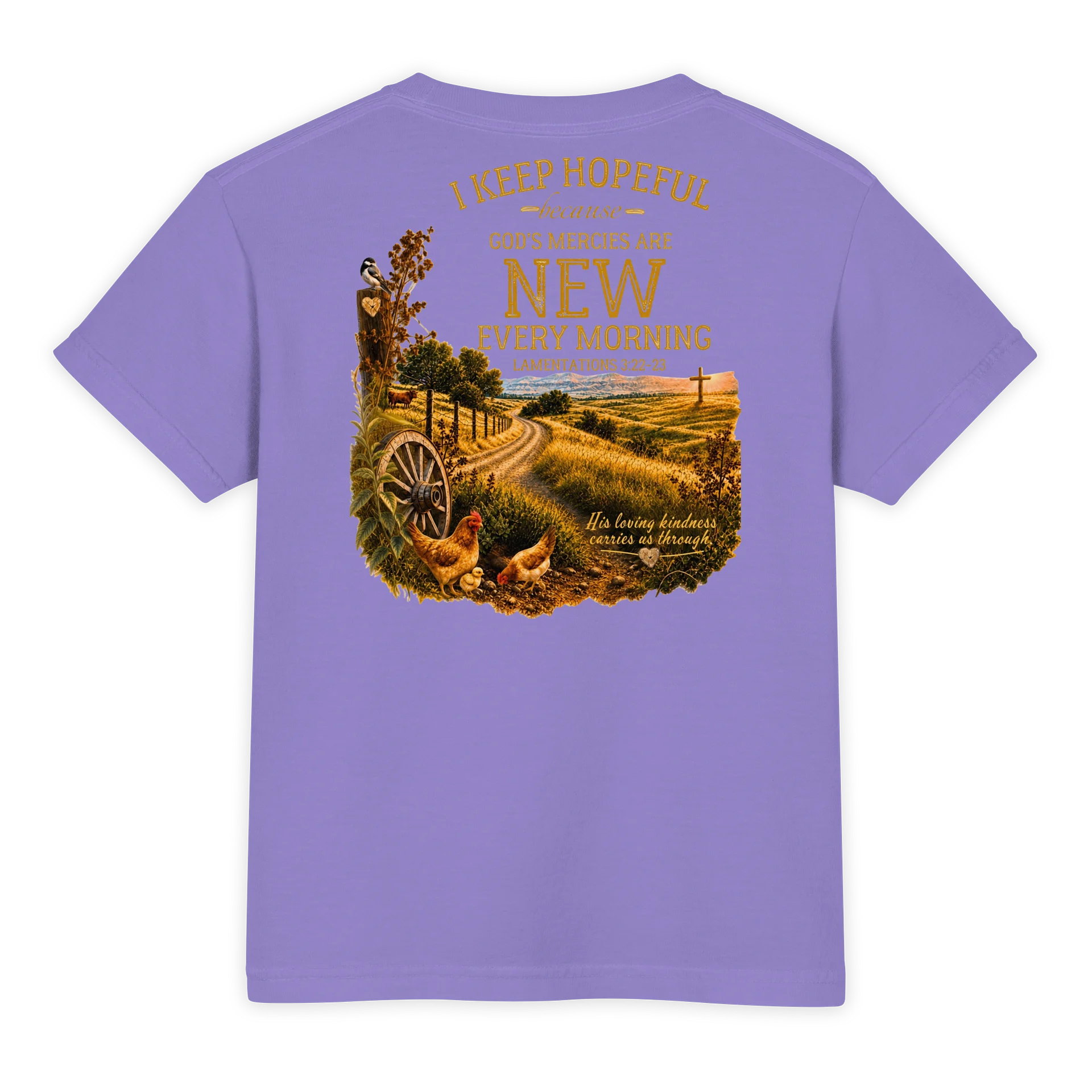 His Loving Kindness Girls' Comfort Colors Youth Tee product image (9)