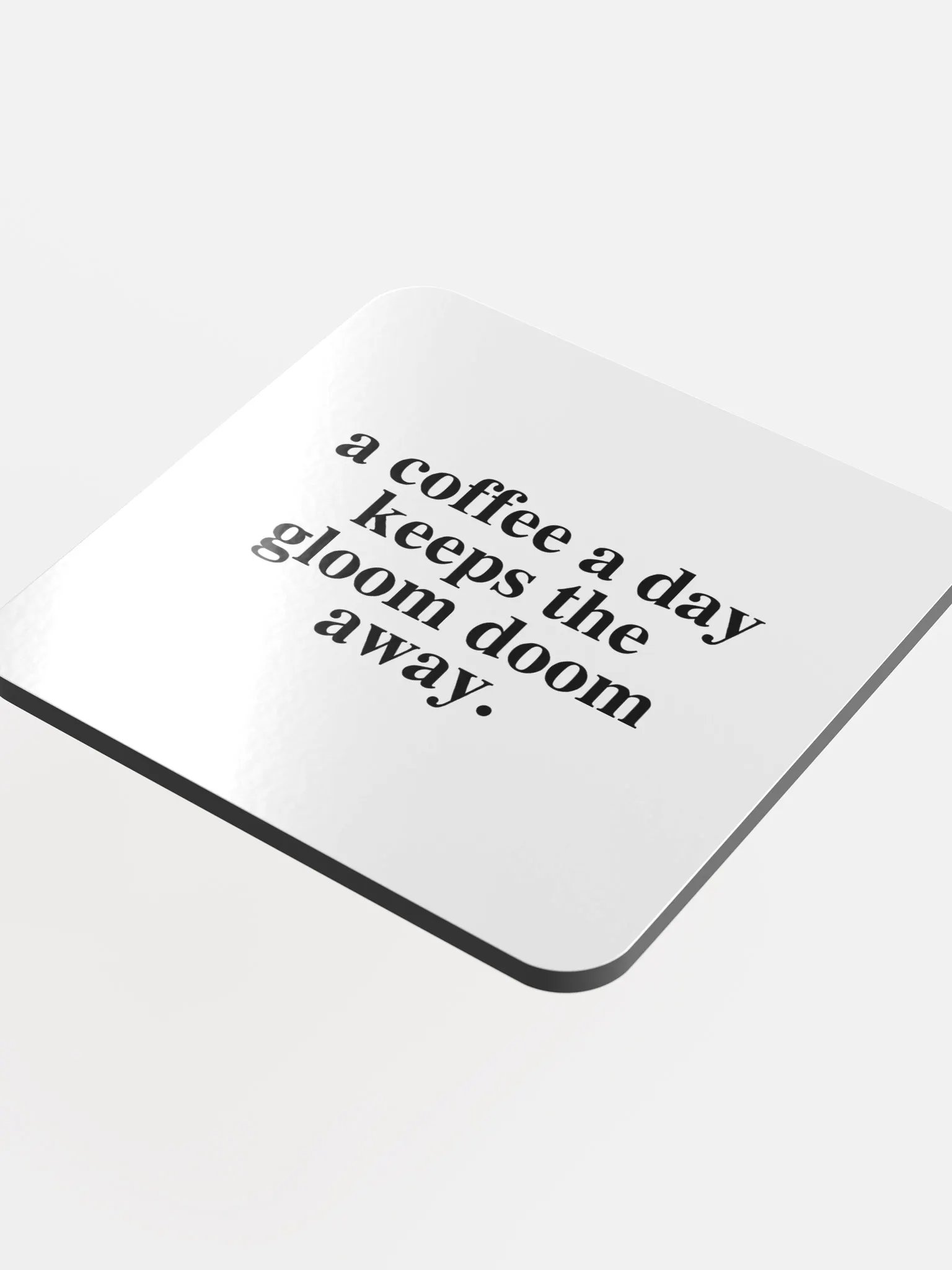 Coffee Gloom Coaster (White) product image (1)