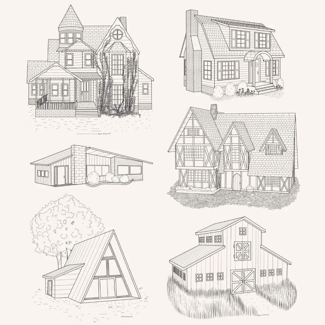Coloring Like a Nerd - Free Coloring Sheet PDF for the Architecturally Inclined product image (1)