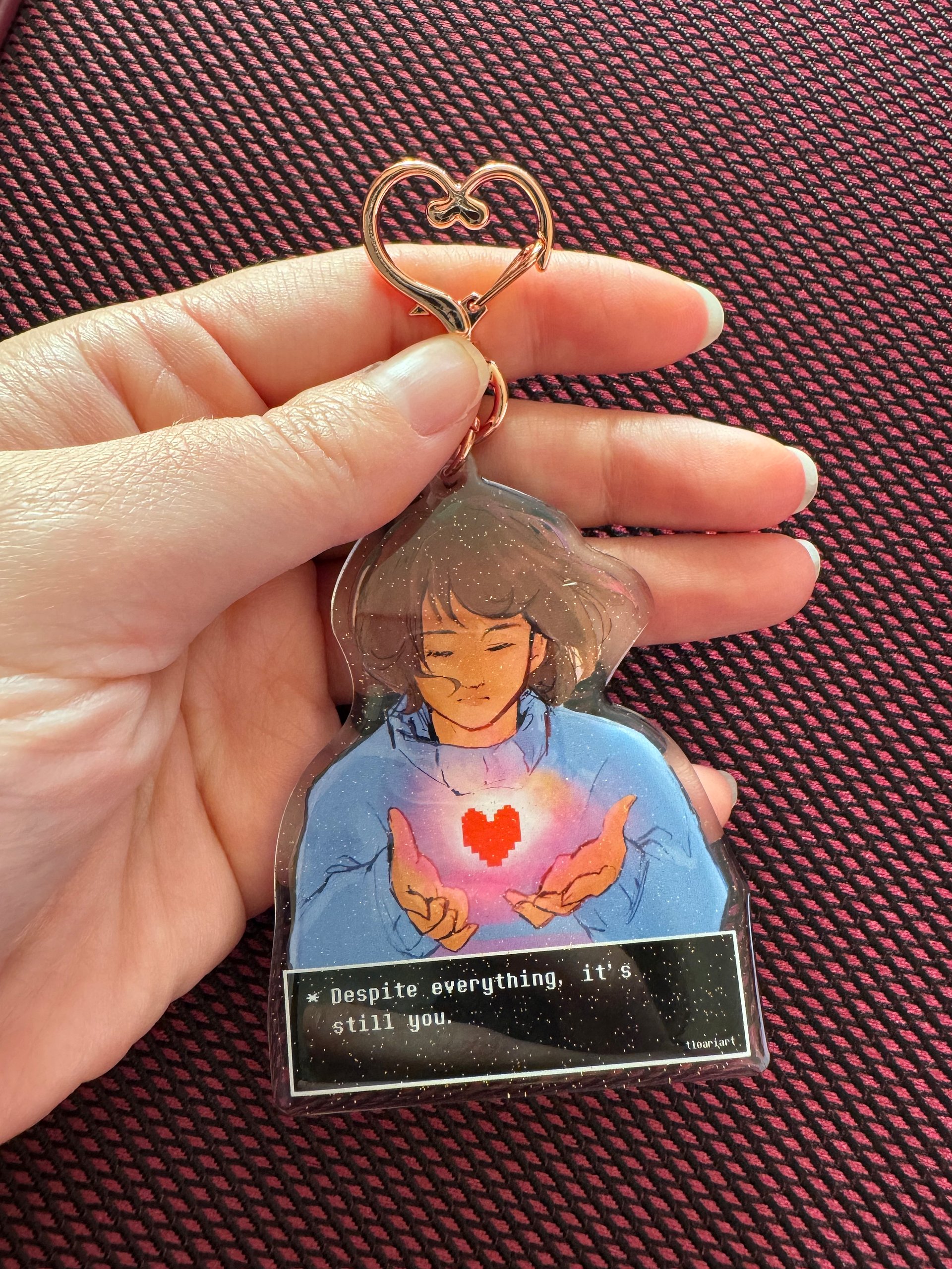Undertale Frisk Glitter Keychain product image (2)