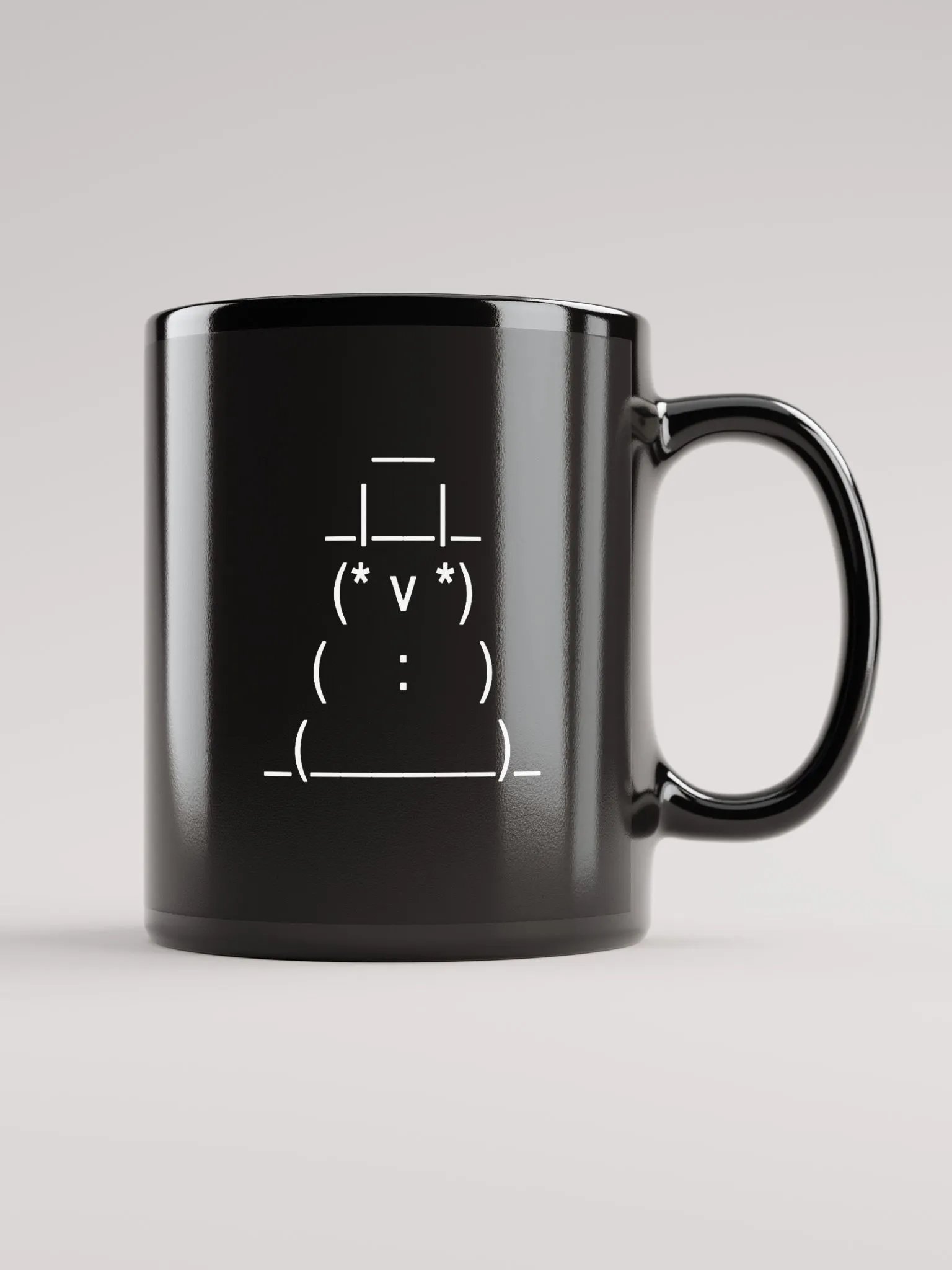 ASCII Snowman Black Mug product image (1)