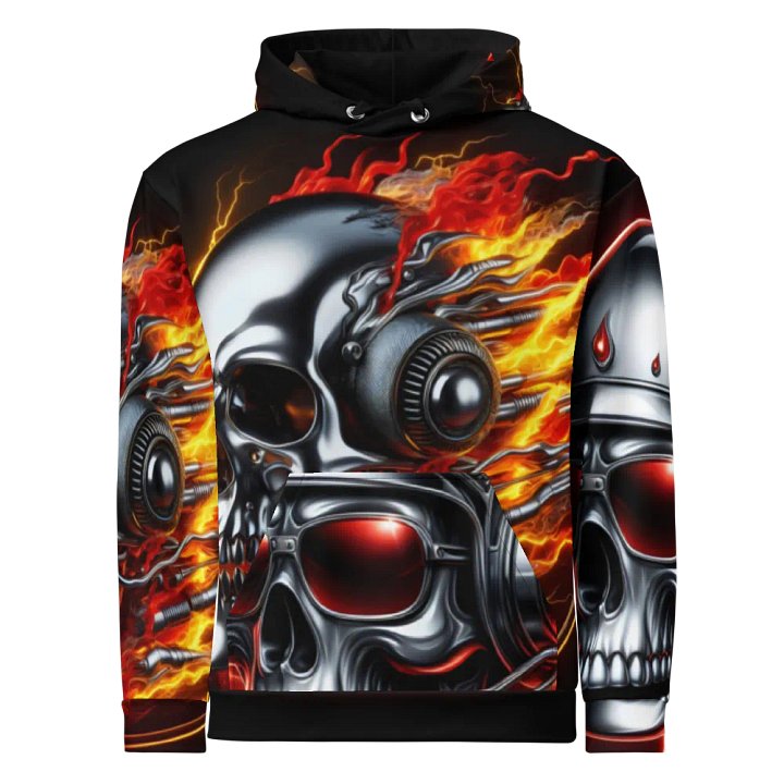 Silver Cyborg - Unisex Skull Hoodie #54 product image (1)