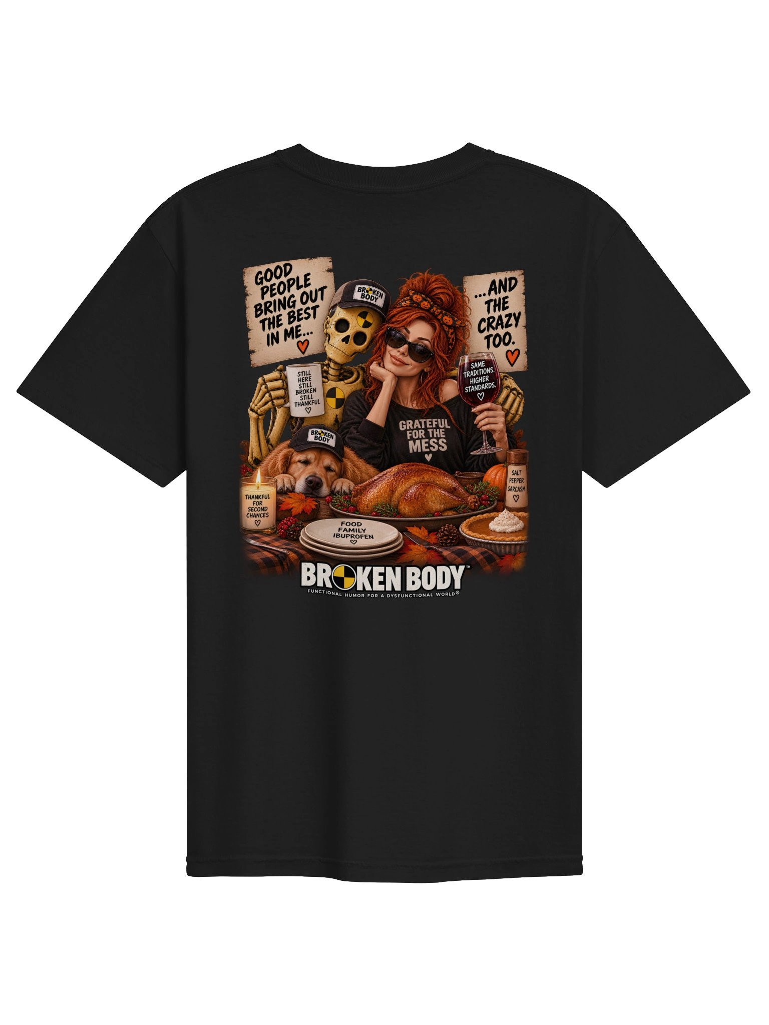 Funny Thanksgiving Shirt — Good People Bring Out the Best in Me & the Crazy Too | Broken Turkey™ product image (3)