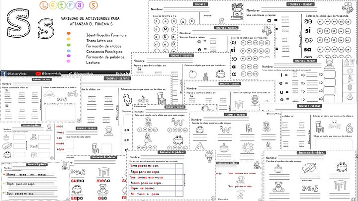 Kit completo de actividades fonema Ss product image (2)